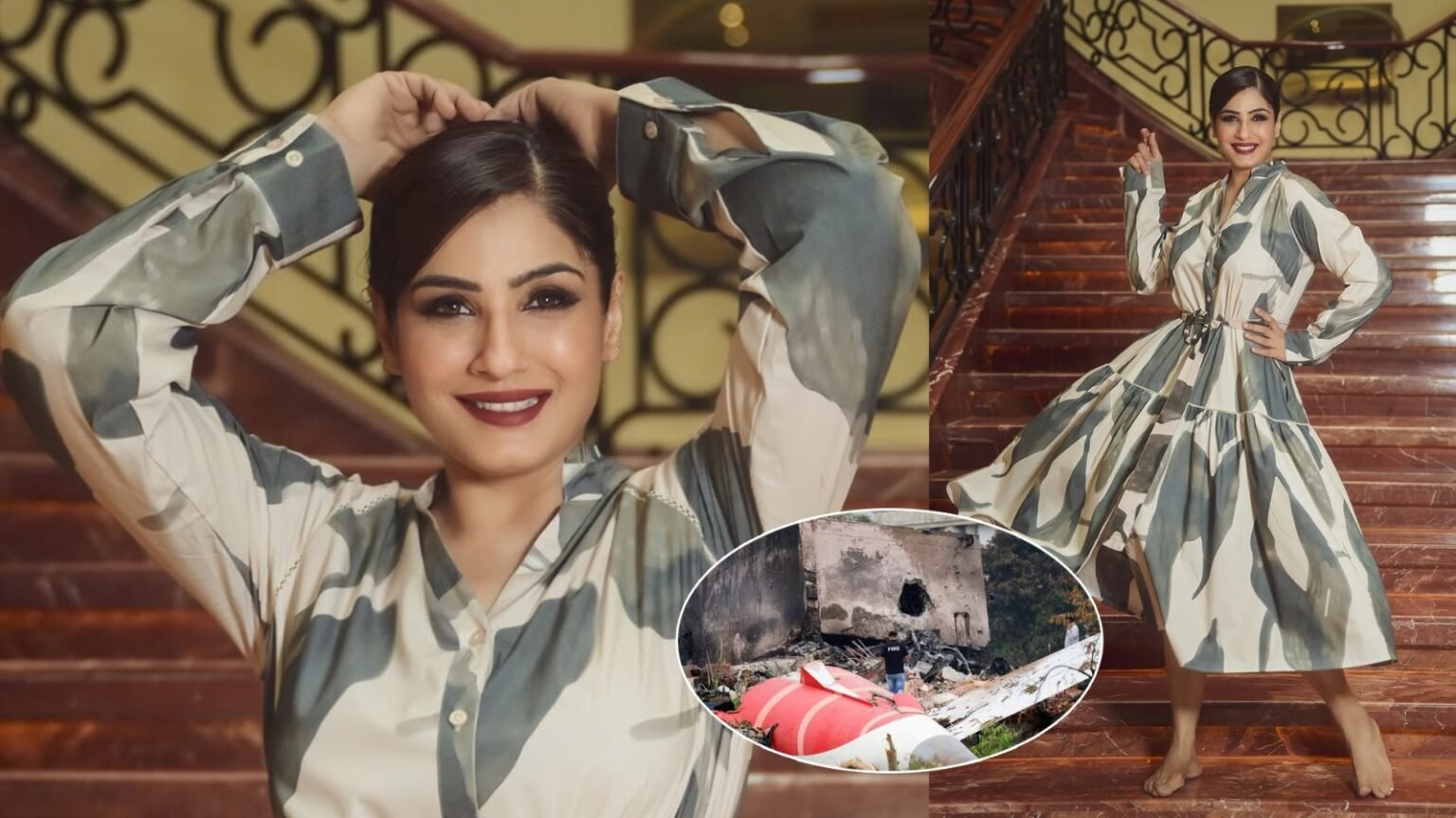 अहमदाबाद एयर इंडिया प्लेन हादसे के छह दिन बाद, रवीना टंडन द्वारा एयर इंडिया की गई तारीफ़ लोगों को नहीं हुई हजम, कुछ ने इसे पेड प्रमोशन बताया।
