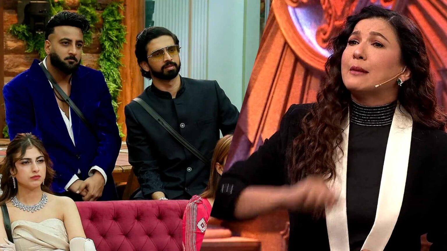 bigg boss weekend ka vaar gauahar khan questions awez darbars game calls out amal malliks two faced image